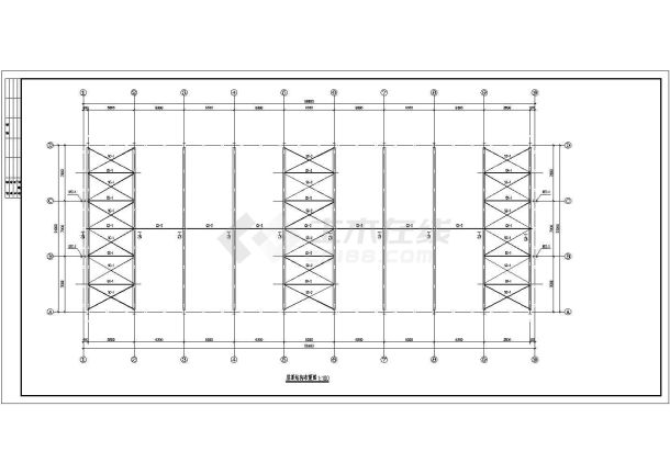 某市钢结构现代化厂房结构施工图纸-图一