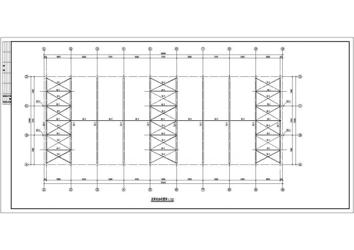 某市钢结构现代化厂房结构施工图纸_图1