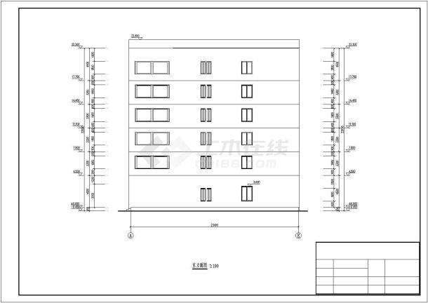 南昌经开区某5910平米6层钢框架结构办公楼建筑和结构设计CAD图纸-图二