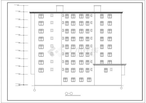 4800平米9层框架结构商住楼建筑设计CAD图纸（底层商铺）-图一