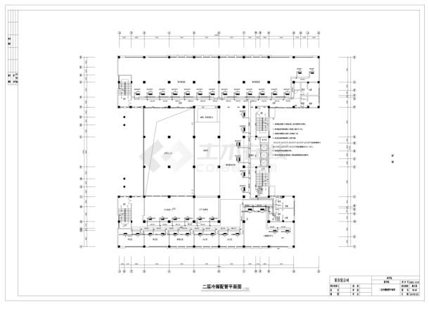 某学校图书馆的地多联机中央空调CAD施工图-图二