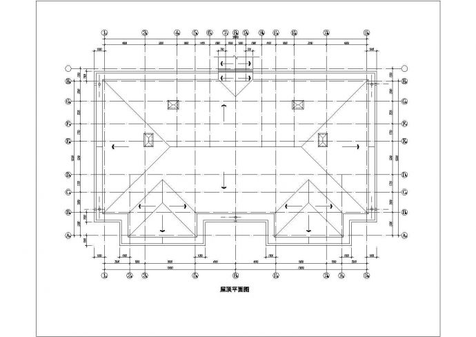 820平米2层砖混结构住宅楼建筑设计CAD图纸（1层2户）_图1