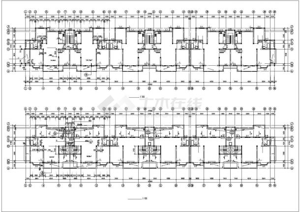 佛山市某现代化小区7层砖混结构住宅楼建筑设计CAD图纸（含阁楼层 ）-图二