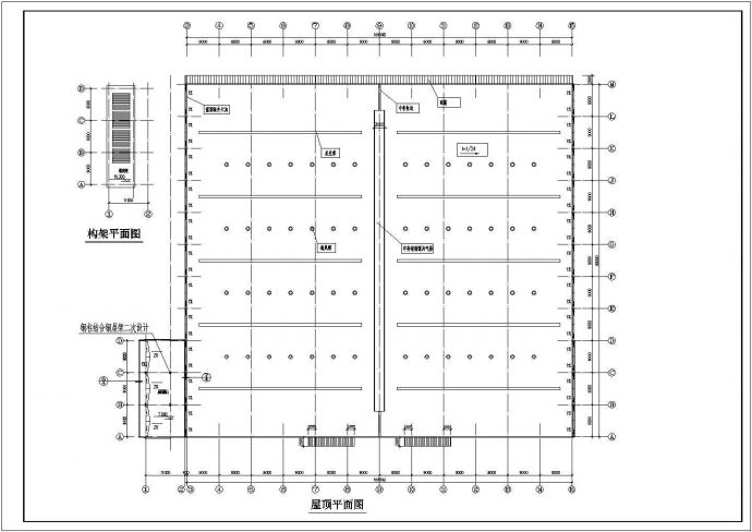 某一层轻钢结构工业厂房设计cad全套建筑施工图纸（含设计说明）_图1