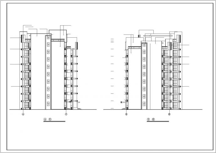 重庆市某小区9+1层框架结构住宅楼建筑设计CAD图纸（含阁楼层）_图1