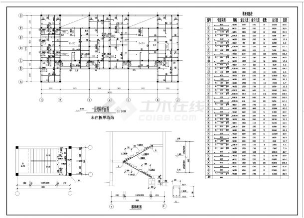 某市农村住宅楼砖混建筑结构施工图CAD详图-图二