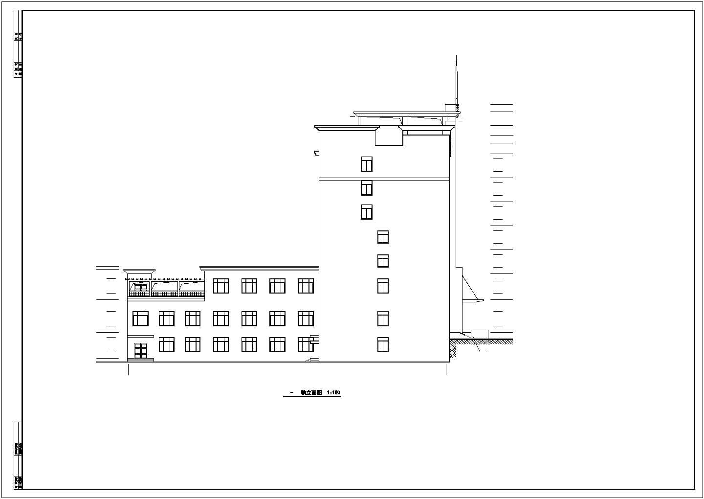 9300平米8层框架结构公寓住宅楼建筑设计CAD图纸