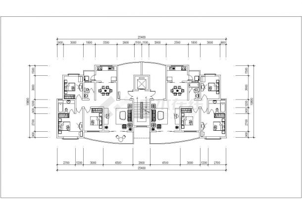 兰州某新建小区120-180平米的热门户型设计CAD图纸（6张）-图一