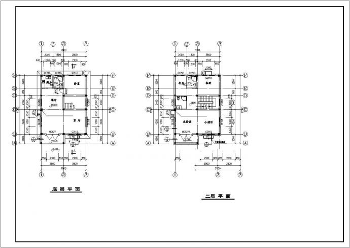 315平米3层砖混结构乡村别墅建筑设计CAD图纸（含阁楼）_图1