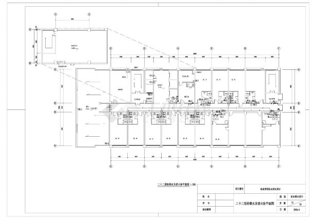 带地下室宾馆给排水全套CAD方案图-图二