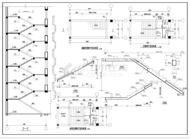 某住宅楼砖混结构设计布置CAD规划详图-图二