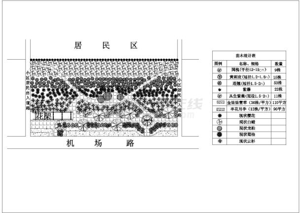 篆山各区分布平面在设计CAD详图-图一