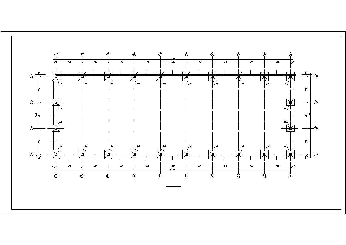 某轻型门式刚架电子厂车间设计方案CAD图纸