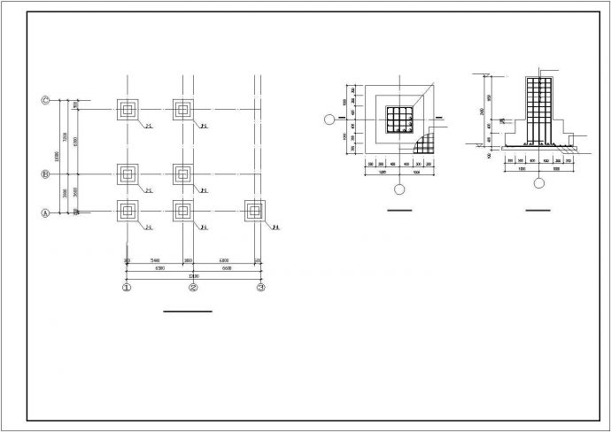 某三层框架办公室结构设计方案CAD图纸_图1