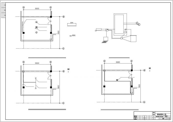 某博物馆CAD电气施工图-管线图小会议室_图1