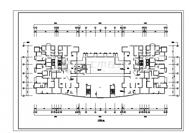 2套北京高层商住楼建筑设计施工cad图纸-图一