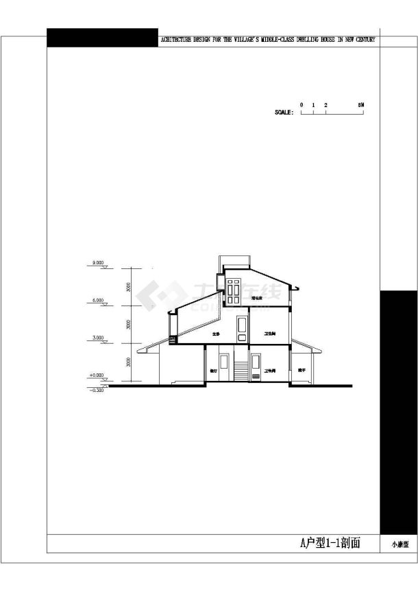 上海某小型农村住宅全套施工设计cad图纸-图一