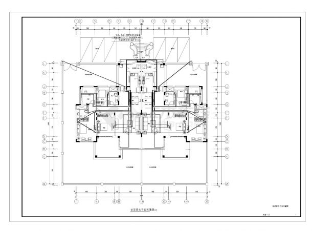 4层双拼叠拼复式私家花园别墅电气CAD施工图纸-图二
