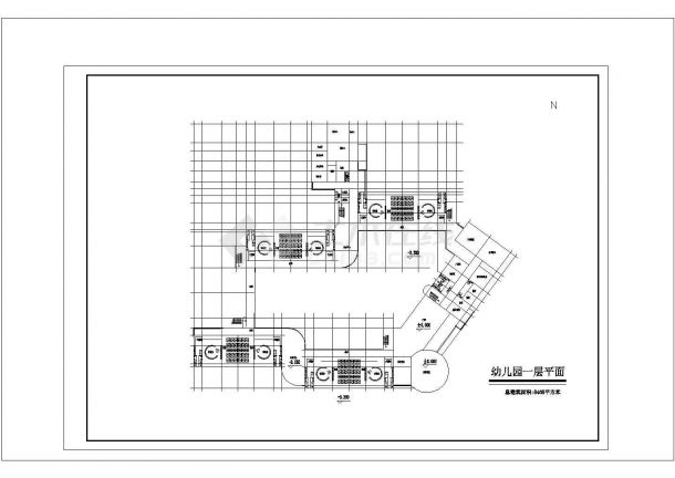 二十四班幼儿园建筑方案设计cad平立剖+文本+效果图-图二