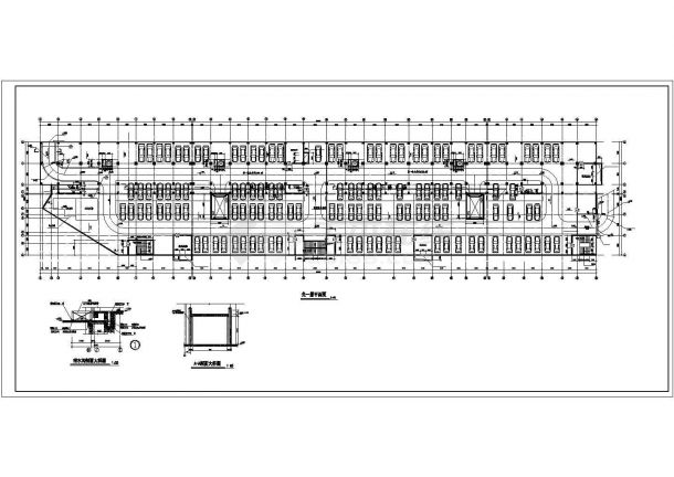 2万平米临街7层框架结构商住楼建筑设计CAD图纸（1-2层商场）-图一