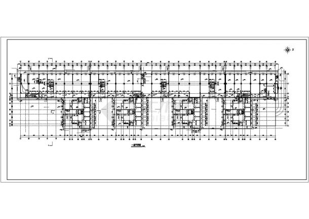 2万平米临街7层框架结构商住楼建筑设计CAD图纸（1-2层商场）-图二