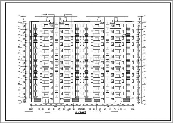 7000平米11+1层框架结构住宅楼建筑设计CAD图纸（不含车库层）-图一