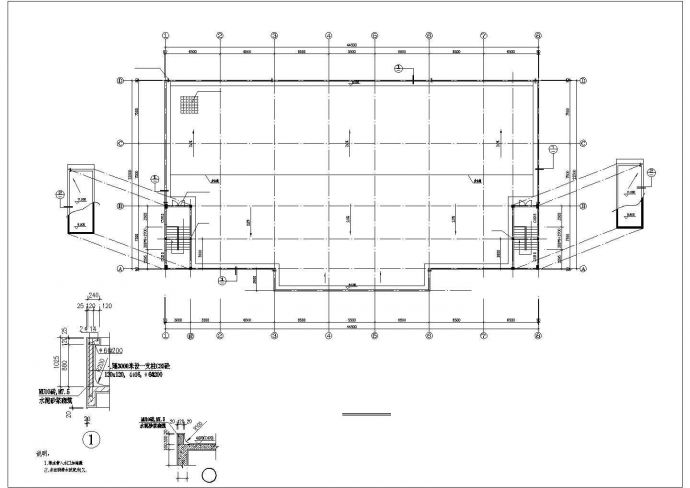 漳州市某社区1900平米左右2层框架结构商业综合楼建筑设计CAD图纸_图1