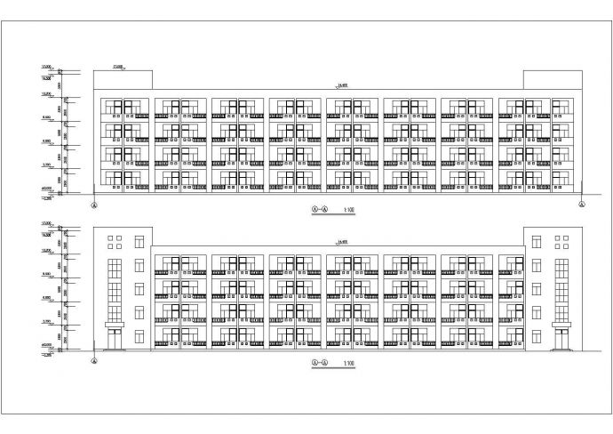 成都市某企业公司3500平米四层砖混结构宿舍楼建筑设计CAD图纸_图1