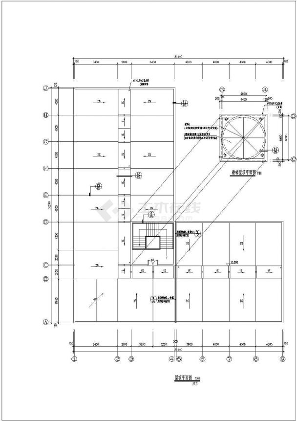 海口市某工厂占地780平米4层砖混结构宿舍楼建筑设计CAD图纸-图一