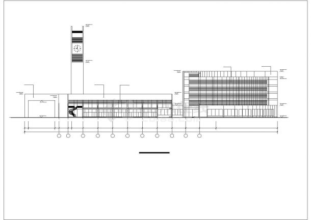 某地郊区汽车站初步设计方案CAD全套图纸-图一