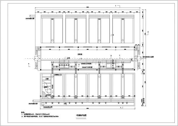 [江苏]某自来水厂工艺设计cad全套施工图（附70余页设计说明书）-图二