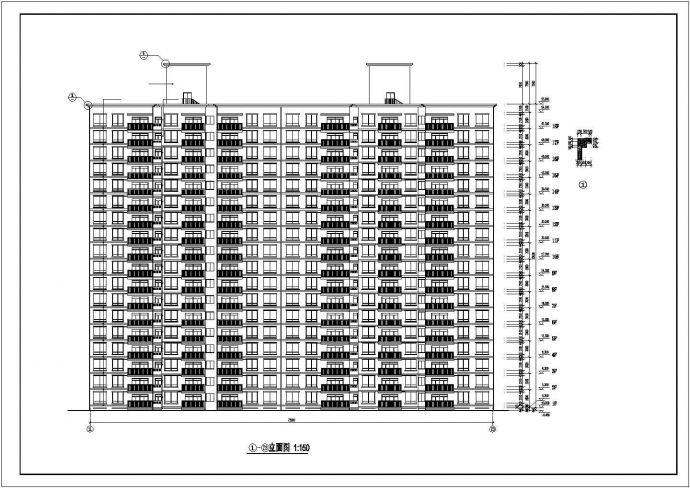 福州市某现代化小区18层框架结构住宅楼建筑设计CAD图纸_图1