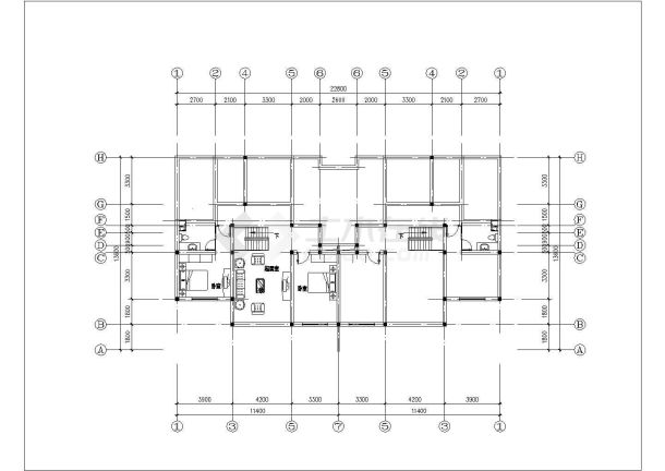 呼和浩特市某新建小区80-135平米左右的热门户型设计CAD图纸（9张）-图一