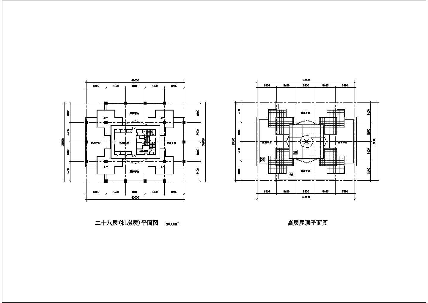 世纪购物广场CAD建筑设计方案-平面图