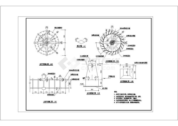 水车结构cad图纸设计