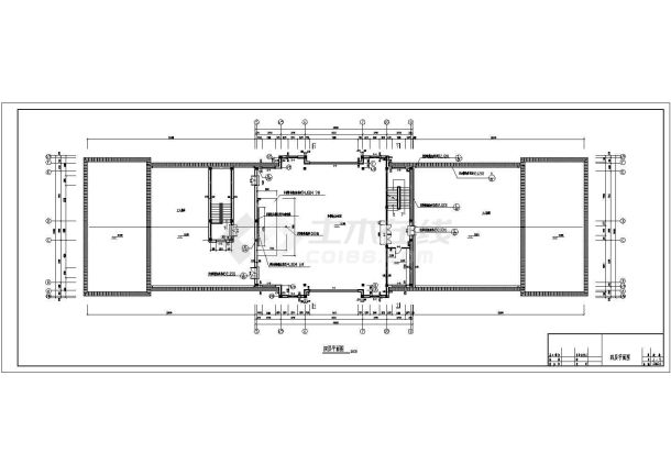 中小型小学教学楼建筑施工CAD图纸-图二