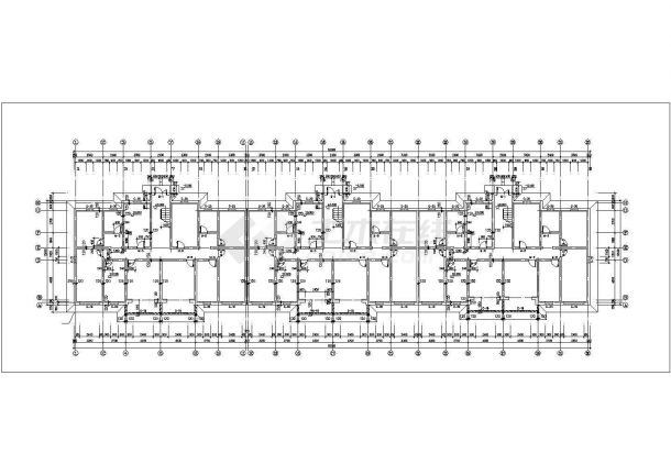 淄博市某现代化小区8层住宅楼平面设计CAD图纸（含户型图）-图二