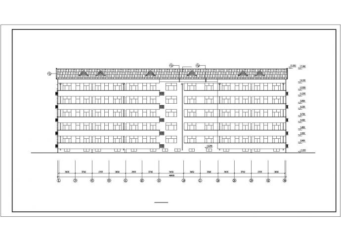 五层砖混结构住宅楼建筑设计CAD图纸（不含阁楼和半地下室）_图1