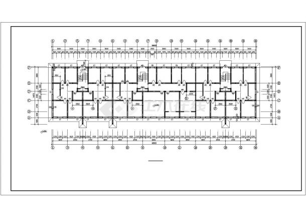 五层砖混结构住宅楼建筑设计CAD图纸（不含阁楼和半地下室）-图二