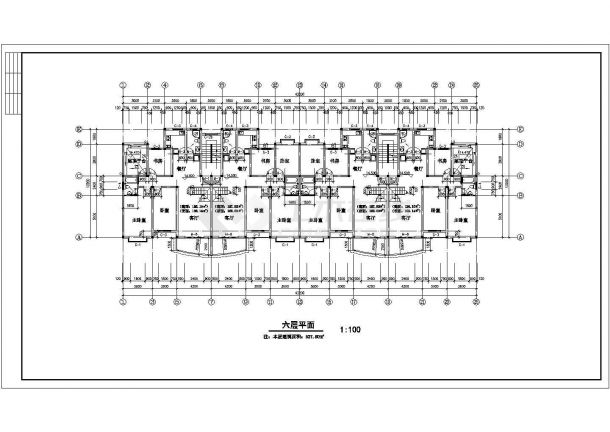 江阴市某小区7层砖混结构住宅楼建筑设计CAD图纸（含阁楼层）-图一