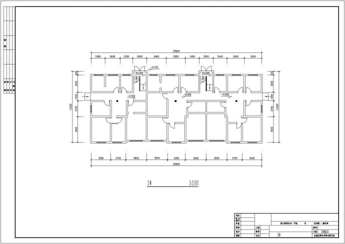无锡市某小区占地685平米6层战魂结构住宅楼建筑设计CAD图纸_图1