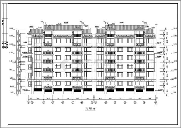 沈阳市某小区6+1层混合结构住宅楼建筑设计CAD图纸（含阁楼层）-图二
