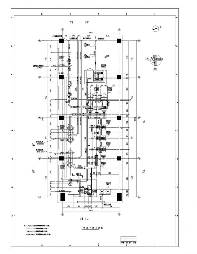 某厂区汽水换热站全套施工图纸（十四张）（含效果图）_图1