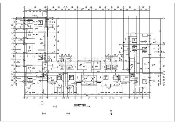 某小区5900平米6+1层住宅楼平面设计CAD图纸（底层为架空层）-图二