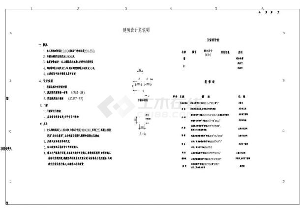 某体育场建筑施工全套设计cad图-图二