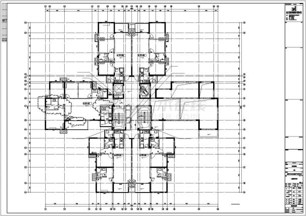 济南市某小区28层高层住宅楼全套暖通系统设计CAD图纸-图一