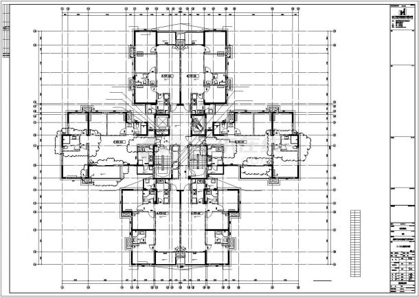 济南市某小区28层高层住宅楼全套暖通系统设计CAD图纸-图二