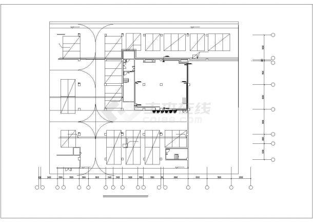 北京某大型商场地下车库设备机房空调系统设计CAD图纸-图二