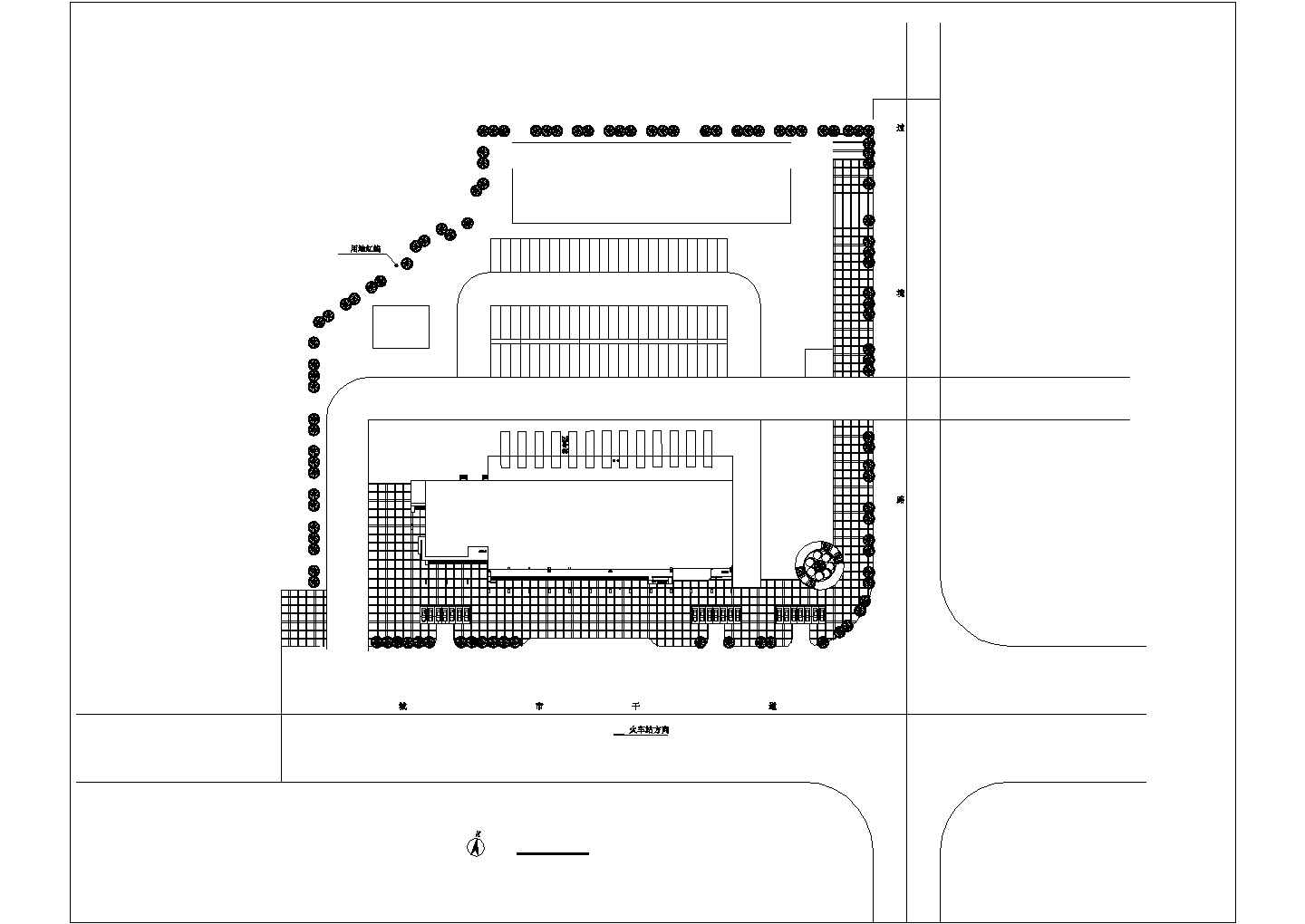 某长途汽车站建筑扩初全套设计cad图（含效果图）