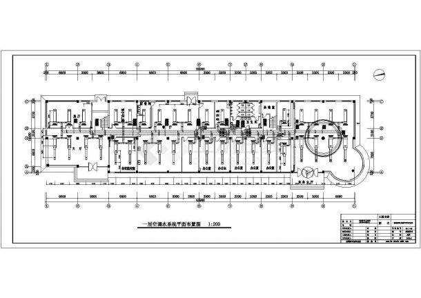 兰州市某企业单位四层办公楼全套暖通系统设计CAD图纸-图二